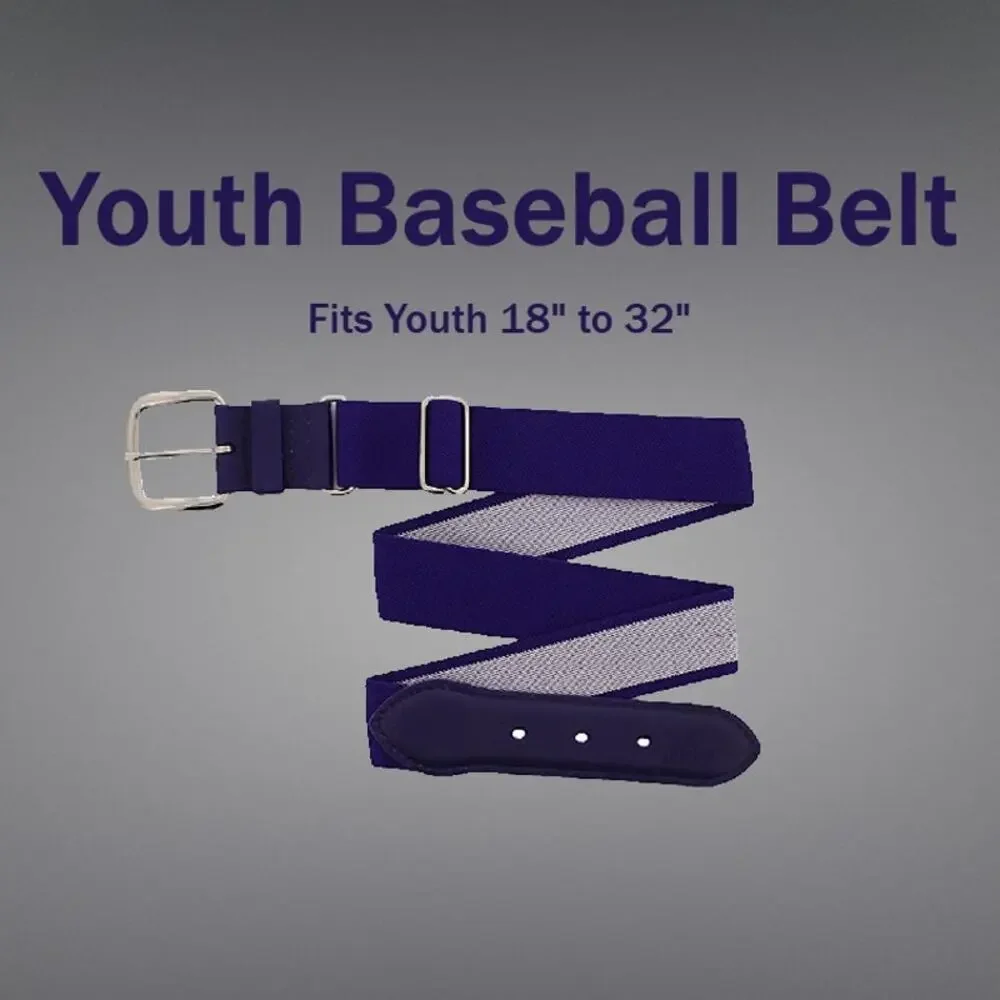 Blue and White Adidas Youth Baseball Belt Adjustable 18